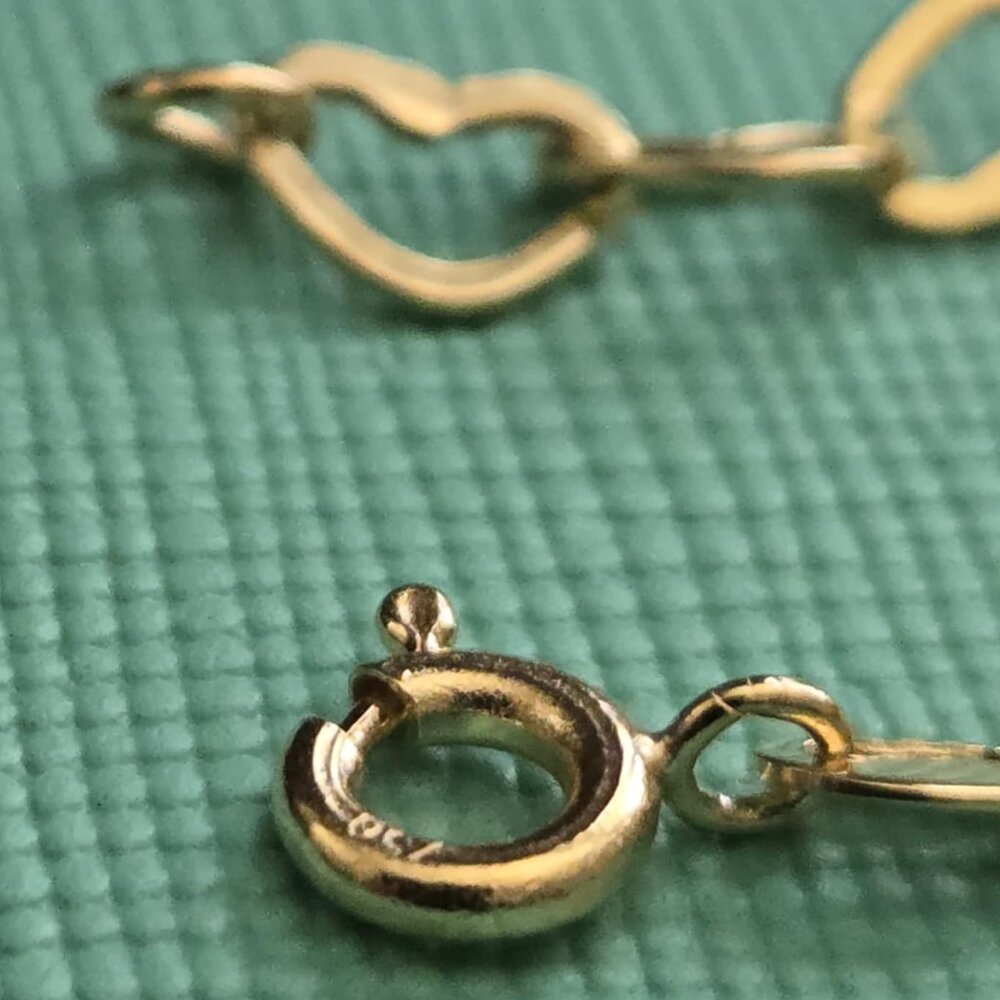 18k Bracelet openheart link design - Picture 3 of 11
